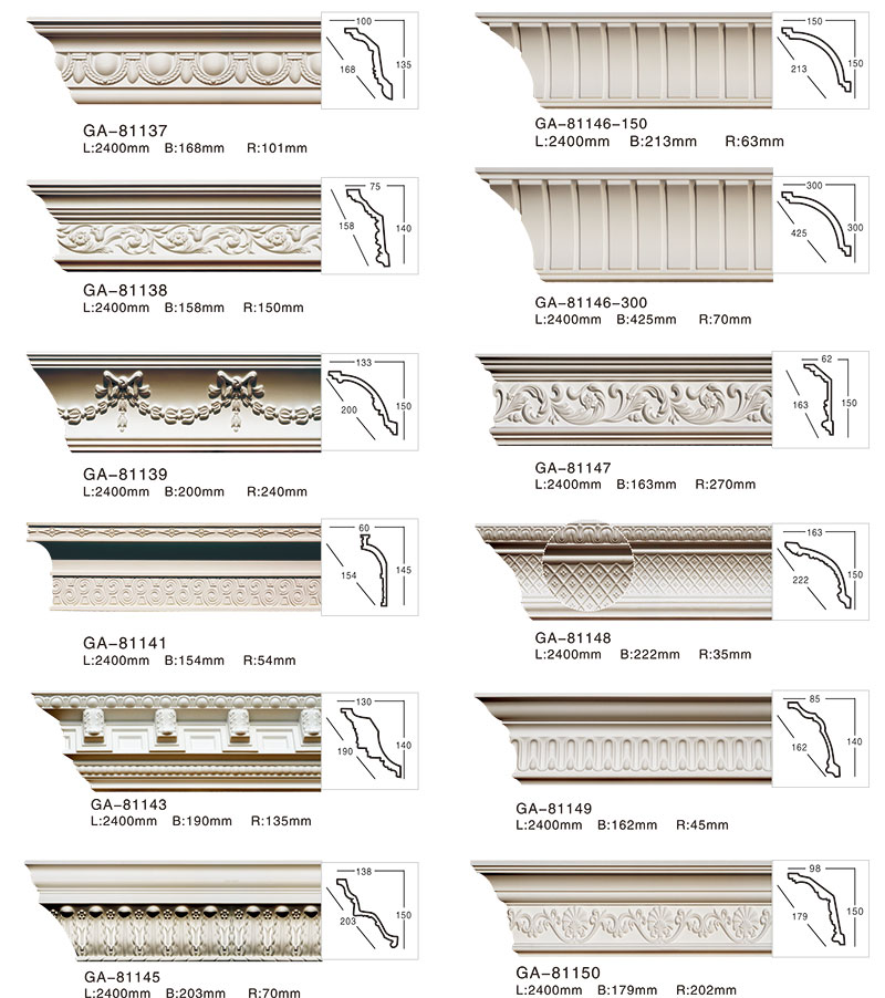 polyurethane decorative moulding 