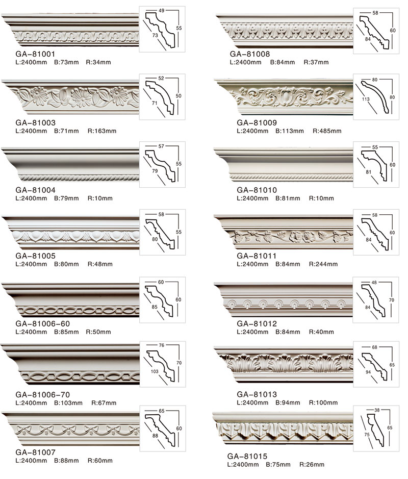 polyurethane cornice